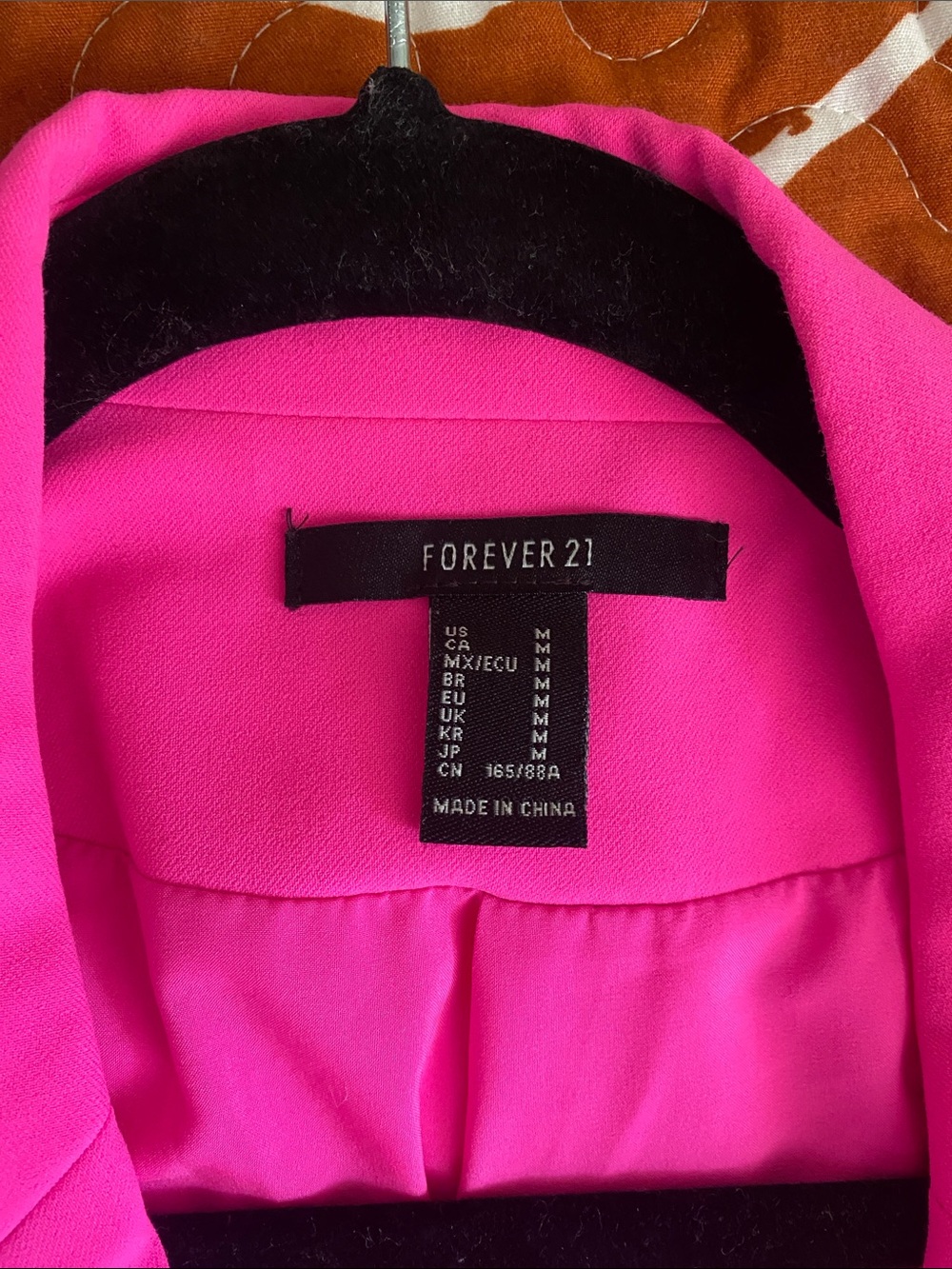 Forever 21 XXI Women's Double-Breasted Neon Pink Blazer - RARE - Picture 5 of 8